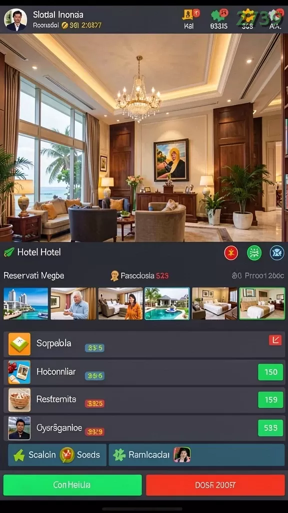 Cuplikan layar PLAZA4D — menu navigasi